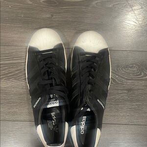 Adidas Men's Black Sneakers with White Accents